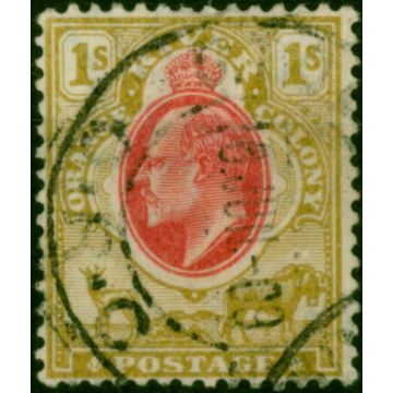 Orange Free State 1909 1s Scarlet & Bistre SG151 Fine Used 