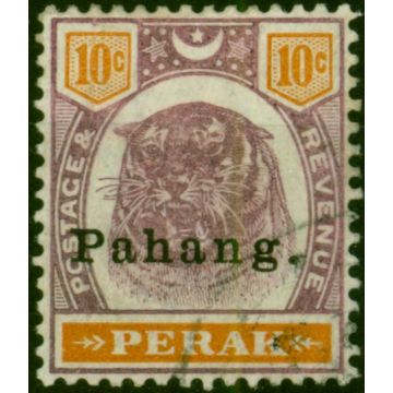 Pahang 1898 10c Dull Purple & Orange SG19 Fine Used