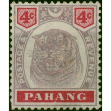 Pahang 1899 4c Dull Purple & Carmine SG15 Fine Unused 
