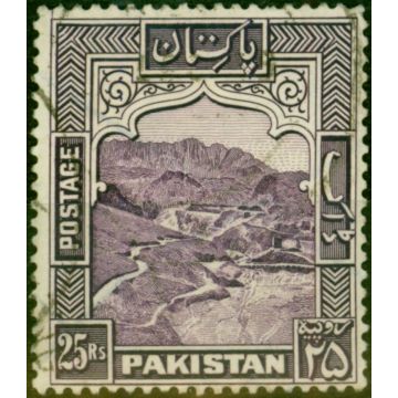 Pakistan 1954 25R Violet SG43b P.13 Fine Used 