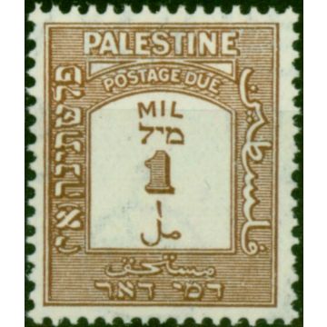 Palestine 1944 1a Brown SGD12a P.15 x 14 V.F MNH 
