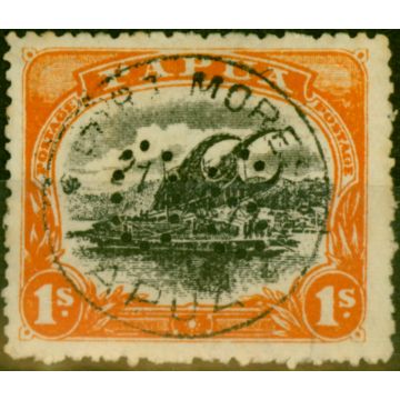 Papua 1908 1d Black & Orange SG013 Good Used