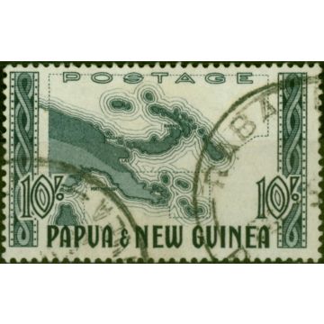 Papua & New Guinea 1952 10s Blue-Black SG14 Fine Used