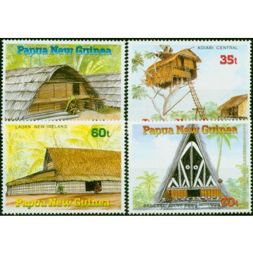 Papua New Guinea 1989 Dwellings Set of 4 SG593-596 V.F MNH