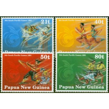 Papua New Guinea 1991 9th South Pacific Games Set of 4 SG651-654 V.F MNH