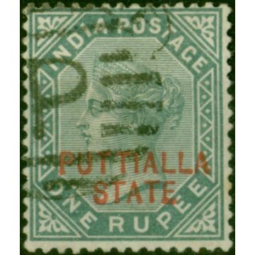 Patiala 1885 1R Slate SG10 Fine Used 