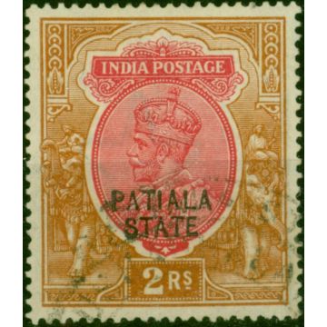 Patiala 1926 2R Carmine & Yellow-Brown SG59 Fine Used 