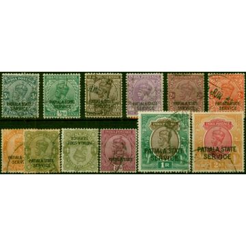 Patiala 1927-36 Set of 12 SG047-057 Fine Used 