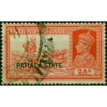 Patiala 1937 2a Vermilion SG84 Fine Used 