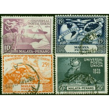Penang 1949 UPU Set of 4 SG23-26 Fine Used