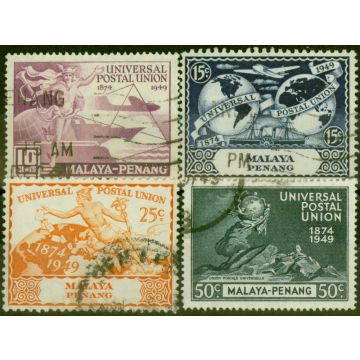 Penang 1949 UPU Set of 4 SG23-26 Fine Used Stamp