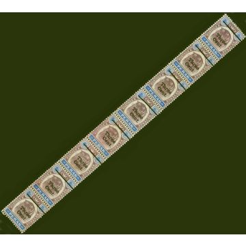 Perak 1910 3c on 8c Dull Purple & Ultramarine SG84 Good Mtd MInt Strip of 8 with Bent Bar on 4th Stamp 