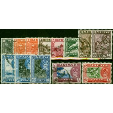 Perak 1957-61 Set of 13 to $2 SG150-160 Fine Used 