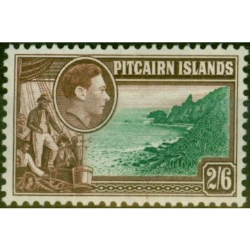 Pitcairn Islands 1940 2s6d Green & Brown SG8 Fine MNH Stamp