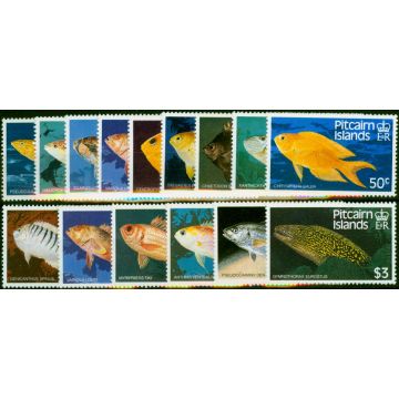 Pitcairn Islands 1984-88 Fish Set of 15 SG246-313 V.F MNH 