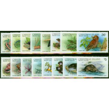 Christmas Islands 1987 Wildlife Set of 16 SG229-244 Ex 41c V.F MNH
