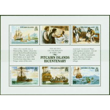 Pitcairn Islands 1989 Bicentenary 2nd Series Mini Sheet Set of 6 SG341-346 V.F MNH 