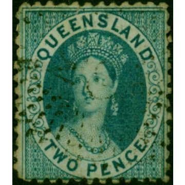 Queensland 1876 2d Pale Blue SG98 Pl.11 Fine Used 