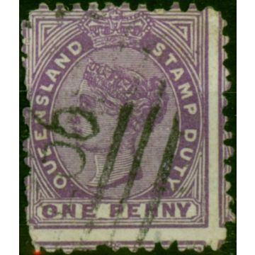 Queensland 1878 1d Violet SGF34 Fine Used 