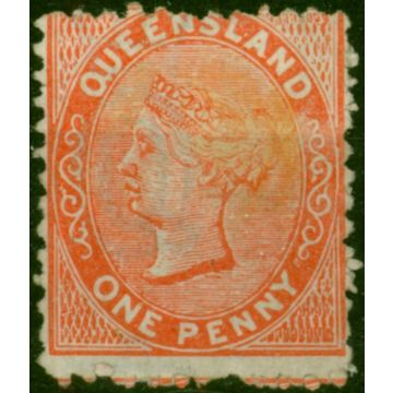 Queensland 1879 1d Dull Orange SG135 Good MM