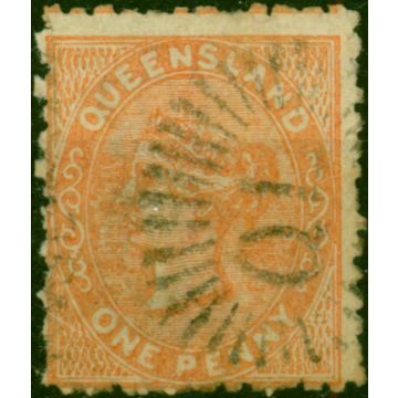Queensland 1879 1d Dull Orange SG135 Good Used (3)
