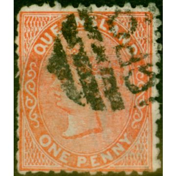 Queensland 1879 1d Dull Orange SG135 Good Used