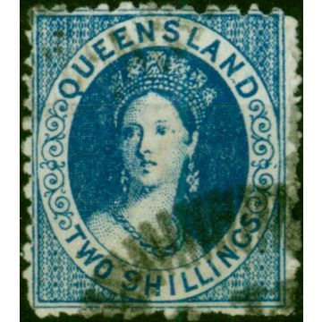 Queensland 1880 2s Deep Blue SG120 Fine Used 
