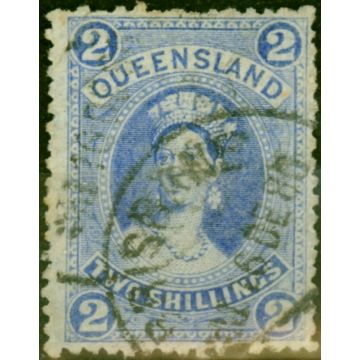 Queensland 1882 2s Bright Blue SG152 Good Used (2)