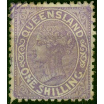 Queensland 1883 1s Deep Mauve SG173 Good Used