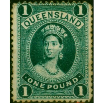 Queensland 1886 £1 Deep Green SG161 Fine MM 
