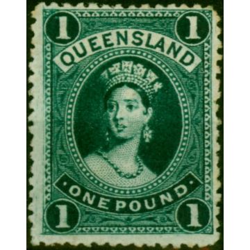 Queensland 1895 £1 Deep Green SG165 Fine & Fresh LMM 