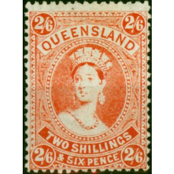 Queensland 1907 2s6d Vermilion SG309 Fine & Fresh LMM 