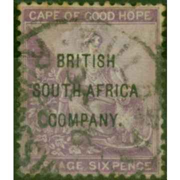 Rhodesia 1896 6d Deep Purple SG63 Good Used