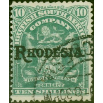 Rhodesia 1905 10s Dull Green SG112 Fine Used 