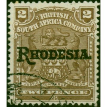 Rhodesia 1909 2d Brown SG102 Fine Used 