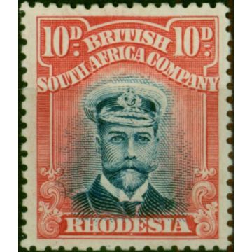 Rhodesia 1913 10d Blue & Rose-Red SG231b Fine MM 
