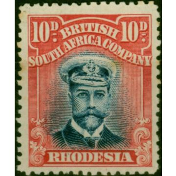 Rhodesia 1913 10d Deep Blue & Carmine-Red SG231 Fine LMM 