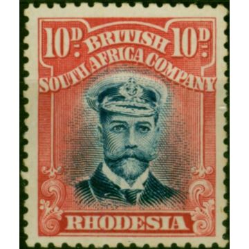 Rhodesia 1913 10d Deep Blue & Carmine-Red SG231 Fine MM (3) 