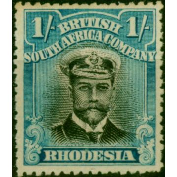 Rhodesia 1913 1s Black & Deep Turquoise-Blue SG248 Die II P.15 Fine LMM (3) 