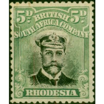 Rhodesia 1913 5d Black & Bluish Green SG226a Fine MM 