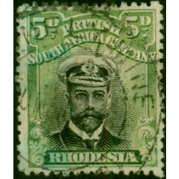 Rhodesia 1913 5d Black & Green SG212 Good Used 