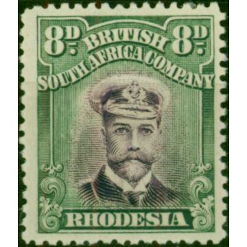Rhodesia 1913 8d Violet & Green SG230 Fine LMM 