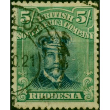 Rhodesia 1917 5s Blue & Blue-Green SG275 Fine Used 