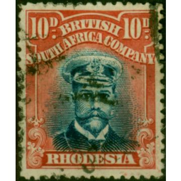Rhodesia 1918 10d Deep Blue & Red SG270 Fine Used 