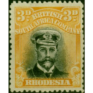 Rhodesia 1918 3d Black & Yellow SG259 Fine & Fresh MM 