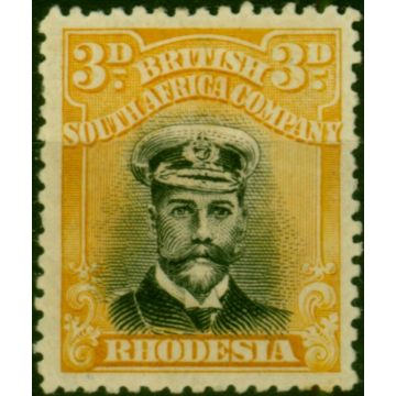 Rhodesia 1918 3d Black & Yellow SG259 Fine MM 