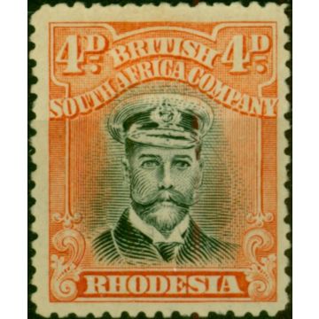 Rhodesia 1918 4d Black & Orange-Red SG261 Fine MM 