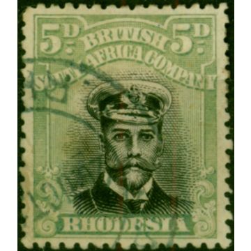 Rhodesia 1918 5d Black & Pale Green SG263 Fine Used 
