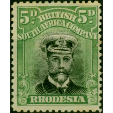 Rhodesia 1918 5d Black & Pale Green SG264 Fine MM (3) 