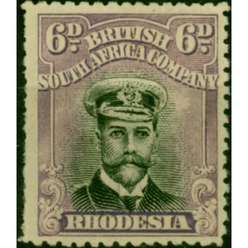 Rhodesia 1918 6d Black & Reddish Lilac SG266 Good LMM 